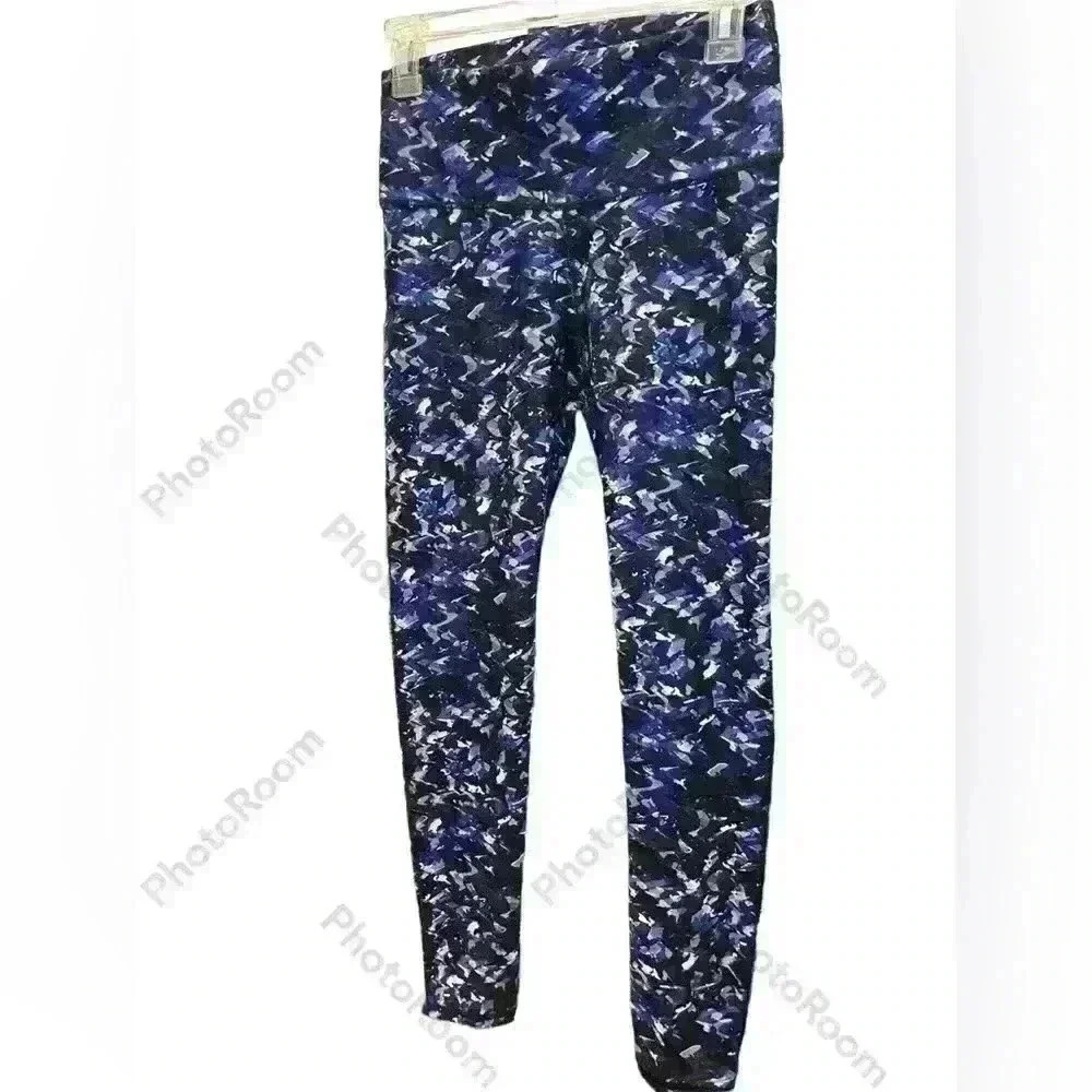 Fabletics x Demi Lovato Leggings Athletic Blue Purple Black